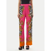Versace Jeans Couture Hlače zlato-rumena/svetlo roza/črna/bela