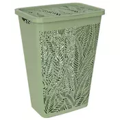 eoshop Koš za perilo JUNGLE 55L - Zelen, Trajen in Eleganten Plastični Dizajn