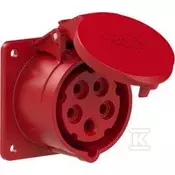 slomart Vgradna vtičnica 16A 400V 3P+Z+N 75x75mm IP44