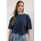 Trendyol Milla Ženska majica TWOSS25TS00048, Tamnoplava