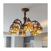 Brilagi - Tiffany vitražni plafonski luster JUNGLE 6xE27/60W/230V precnik 60 cm