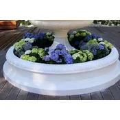 Casa Padrino baroque fountain border white A� 240 x H. 38 cm - Magnificent garden fountain border - Fountain border in baroque style - Garden decoration in baroque style - Baroque garden accessories