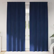 Zavjese za zamracivanje 2 pcs Tamno plava 140 x 225 cm Baršun