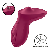 Satisfyer Exciterrr - Vrtljivi vibrator za klitoris s kroglicami (rdeč)