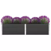 vidaXL Vrtno cvetlično korito 250x50x54 cm WPC sivo