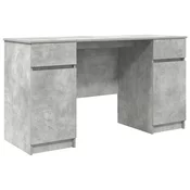 vidaXL vidaXL Miza Betonsko siva 140x49x76 cm Inženirski les, (22070989)
