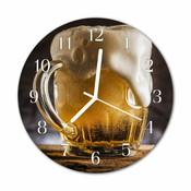 tulup.si Steklena okrogla ura Pivo fi 30 cm