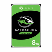 Seagate HDD BarraCuda 3,5" 8TB - 5400 vrtljajev na minuto/SATA-III/256MB