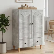 Kreveta Betonska siva 66 x 34,5 x 95 cm Konstruirano drvo