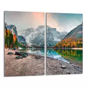 shumee Steklena zaščitna plošča za štedilnik 2x30x52 Mountains