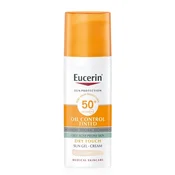 Eucerin Oil Control tinted gel krema za zaštitu kože lica od sunca, svijetla nijansa SPF 50+