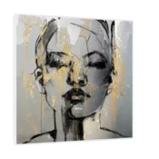 Canvas Slika na platnu Eleonora, 80x80 cm, Sa ramom, Bela