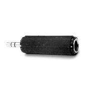 Zvočna redukcija, Jack (3,5 mm) moški - Jack (6,3 mm) ženski, stereo, črna
