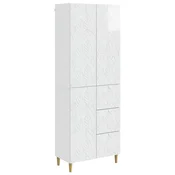 vidaXL 2 pcs Bela visok sijaj