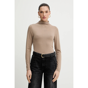 Majica dugih rukava Levis boja: smeda, s poludolcevitom, 003Q6