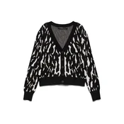 VERO MODA Pletena jopa VMNANCY črna / bela