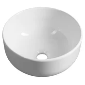 EMMI Pultni umivalnik, O 33 cm, bel - Bela - 33x15,3 cm - Sapho - 24 - Keramika - Krog - 330 - 153 - 330 - 14