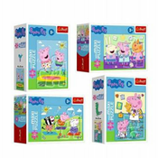 Trefl MiniPuzzle miniMaxi 20 kosov Peppa Pig 4 vrste v škatli 11x8cm