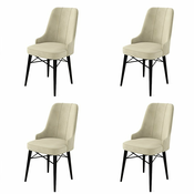 HANAH HOME Set 4 stolice Pare Cream Black