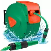Lean-toys Avtomatski vrtni kolut s cevjo 20m+2m