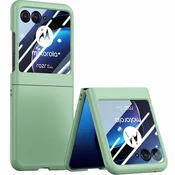 GS Ovitek za računalnik za Motorola Razr 40 Ultra 5G, z zaščitnim steklom za zaslon, zelen