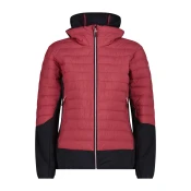 CMP WOMAN JACKET HYBRID FIX HOOD, ženska pohodna jakna, rdeča 35Z2566
