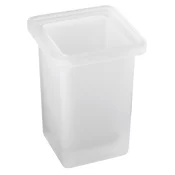 Držalo za kozarec ABELINE, matirano steklo - 75x105x75 mm - Gedy - ABELINE - 24 - Steklo - Kvadratni - 75 - 105 - 75 - 14