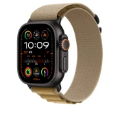 Apple Watch pašček 49mm: Tan Alpine Loop - Large - Black Titanium Finish