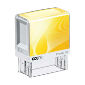Štampiljka Colop Printer 20, belo-rumeno ohišje-vaš odtis v ceni (38x14mm)