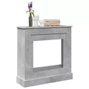 Okvir za kamin boja betona 90x30x90 cm od konstruiranog drva