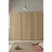 Hanah Home Ormar Baru 6 182, 206 x 182 x 52 cm, Bež