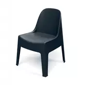 Prosperplast Plastični stol MILANE, ogljeno siv, 60 x 58 x 73,5 cm