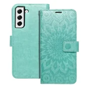 shumee Ovitek Mezzo Book za Samsung S21 FE, mandala zelene barve