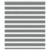 Vidaxl Zebra senčilo temno sivo 135x150 cm tkanina širina 130,9 cm