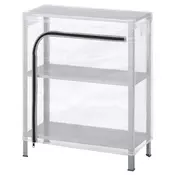 HYLLIS Spojene police s navlakom, providno, 60x27x74 cm