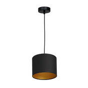 Luster na sajli ARDEN 1xE27/60W/230V prec. 18 cm crna/zlatna