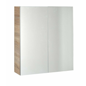 Omarica z ogledalom VEGA, 60 x 70 x 18 cm, hrast platin - 3
