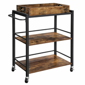 Artenat Servirni voziček Stella, 86 cm, rjava/črna