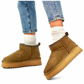 primohurt Womens leather snow boots, insulated winter boots