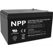NPP NP12V-12Ah, AGM Battery, C20=12AH, T2, 151x98x95x100, 3,3KG, crna