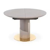 Stol Houston 1533 Svijetlo siva, Zlatna, Sivi mramor, 76cm, EstensioneNastavak za produživanje, Keramika, Medijapan, Plastika