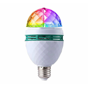LED RGB disko žarnica E27 3W