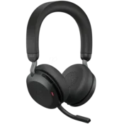 JABRA EVOLVE2 75, Link380a UC Stereo Black, EVOLVE2 75 headset Black UC, Link 380 BT adapter USB-A UC,1.2m USB-C to USB-A cable, carry pouch, warranty
