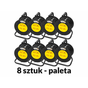 Blow 98-098# PR-61 napajalni podaljšek 4-vtičnice z ozemljitvijo 50m PVC boben 3x2,5 mm 8-paket