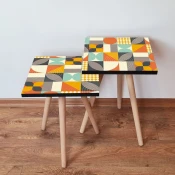 Hanah Home Set klub stocica 2Shp322, 2 komada, Šareni