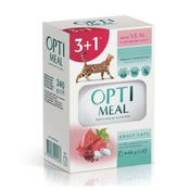 OPTI MEAL Cat Adult vrečka - TELETINA v brusnični omaki 85 g 3+1