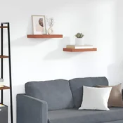 Polica na zidu 2 pcs Crvena 40 x 23,5 x 4 cm Konstruirano drvo