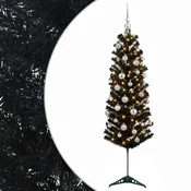 Vidaxl Umetno ozko božično drevesce z božično kroglico 120 cm 150 LED