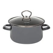 shumee Črni tigrasti emajliran lonec, premer 20 cm, 122220