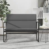 Klupa siva 100 x 64 x 80 cm od umjetne kože
